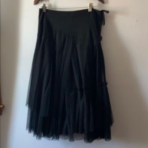 Lilith Black Tulle midi-skirt M